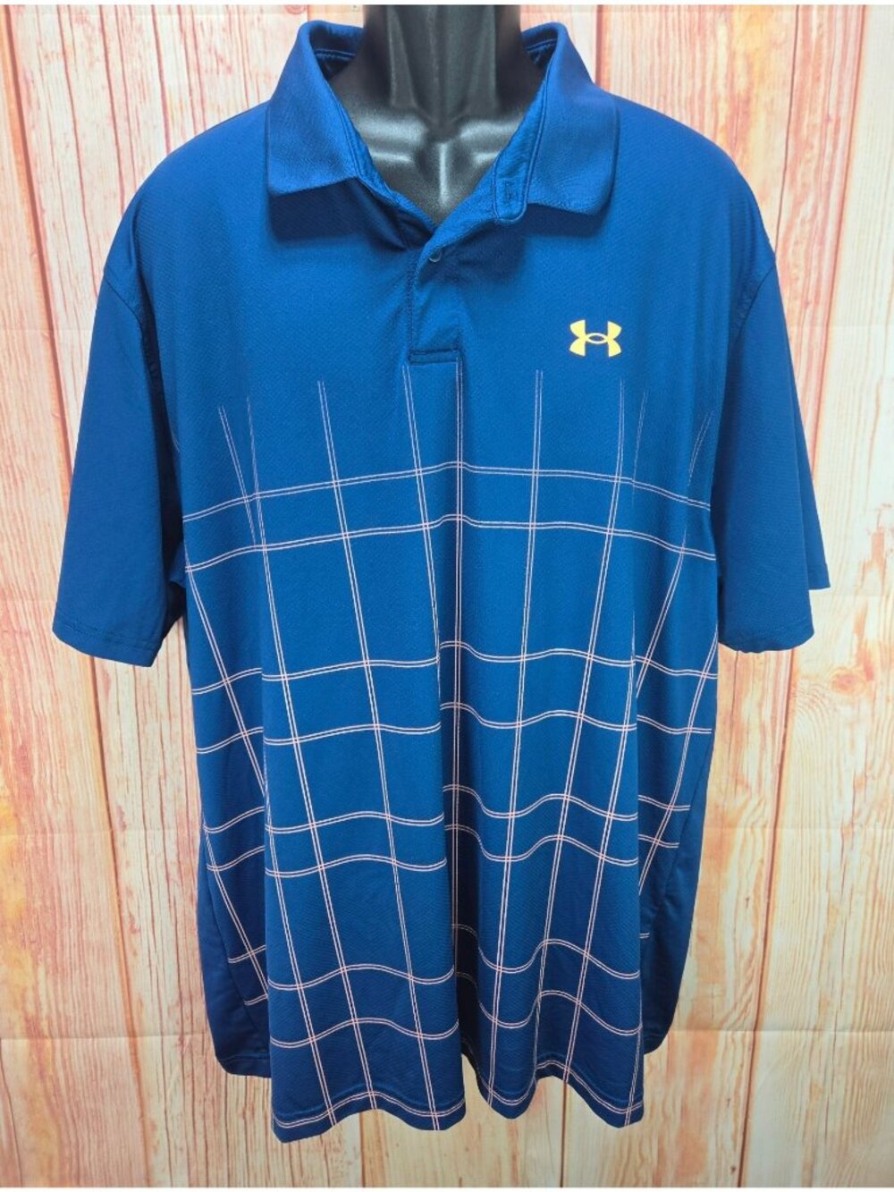 Under Armour Mens Performance Blue Loose Fit Polo XXL